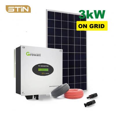 3kw on grid solar system for home use