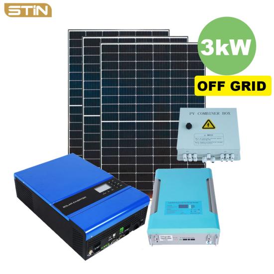 3kw off grid solar system package with 120V output